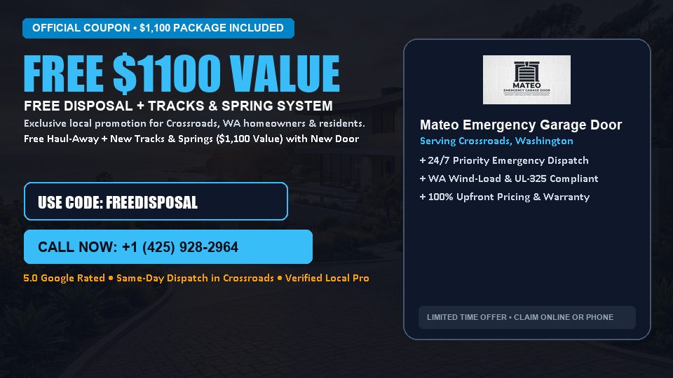 Mateo Emergency Garage Door FREE Haul-Away & Heavy-Duty Tracks with New Door